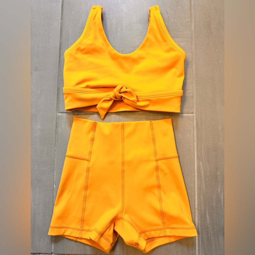 Jo + Jax Sweet Top and Shorts Set in Tangerine
